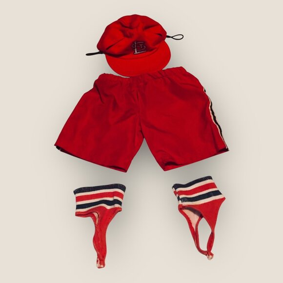 Build-A-Bear Baseball Shorts Socks and St Louis Cardinals Cap BABW - Picture 4 of 5